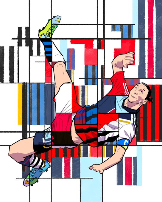 伊布44岁生日，法甲联赛官方用匠心配图致敬传奇