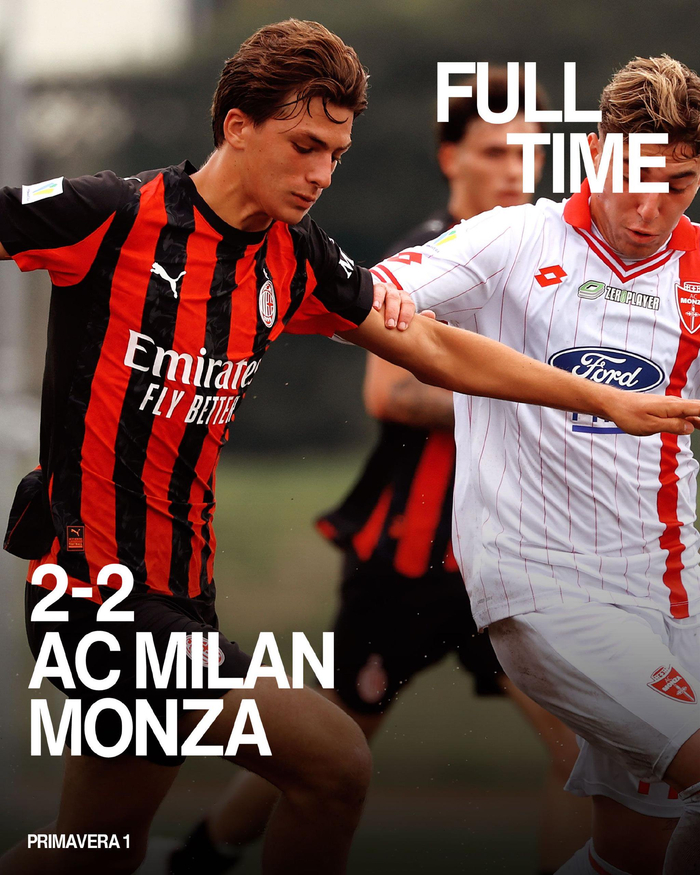 意甲预备队第七轮:米兰主场2比2战平蒙扎,年轻球员表现抢眼