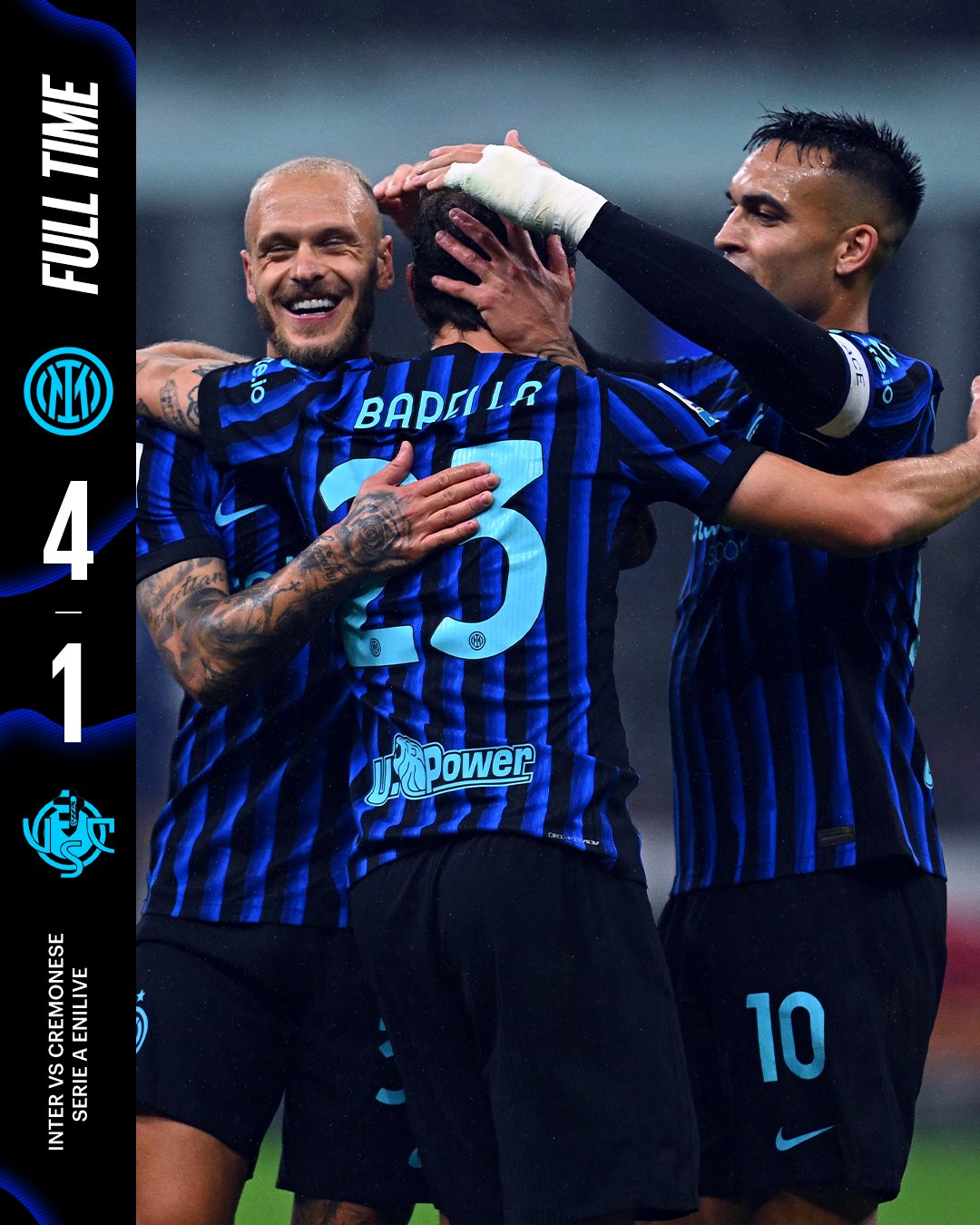 国米一波五连胜狂飙，意甲积分榜小试牛刀登顶