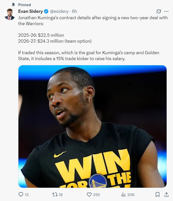 库明加勇士续约真相揭秘，先发还是替补成新赛季最大谜团