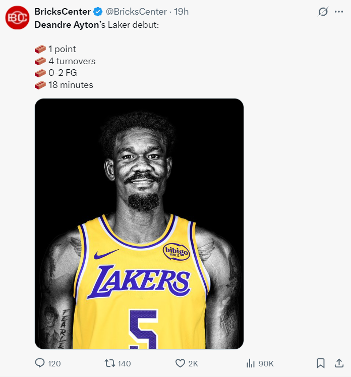 湖人首秀翻车，艾顿软弱无力，美媒力荐重磅交易！