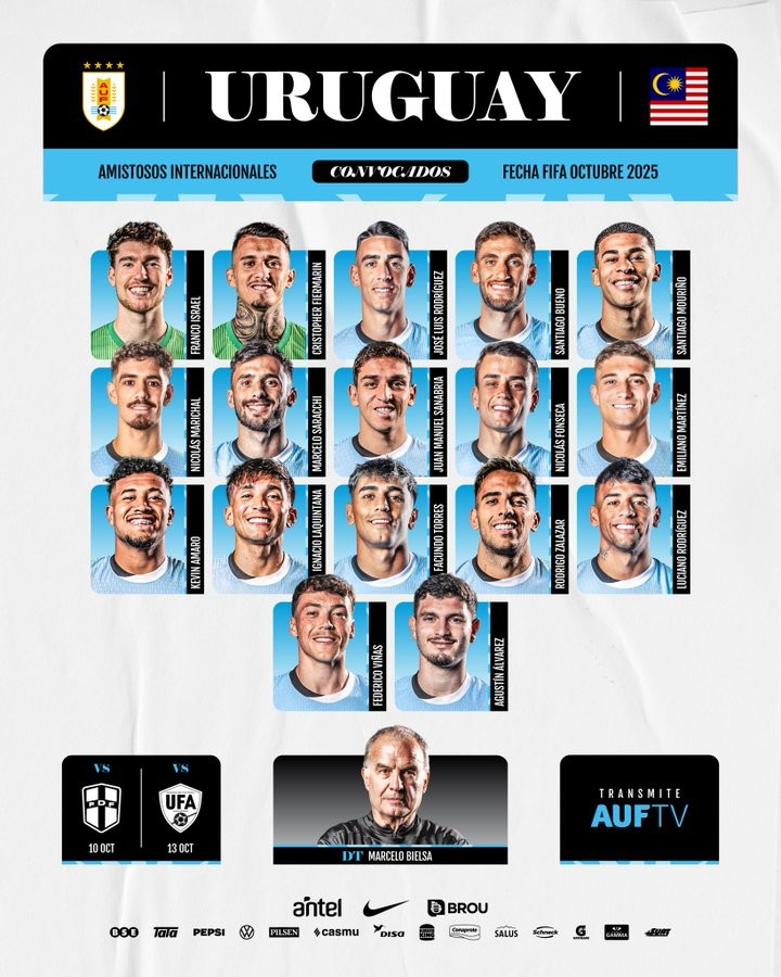 乌拉圭友谊赛大名单出炉，核心轮休贝尔萨摆明是在磨合阵容