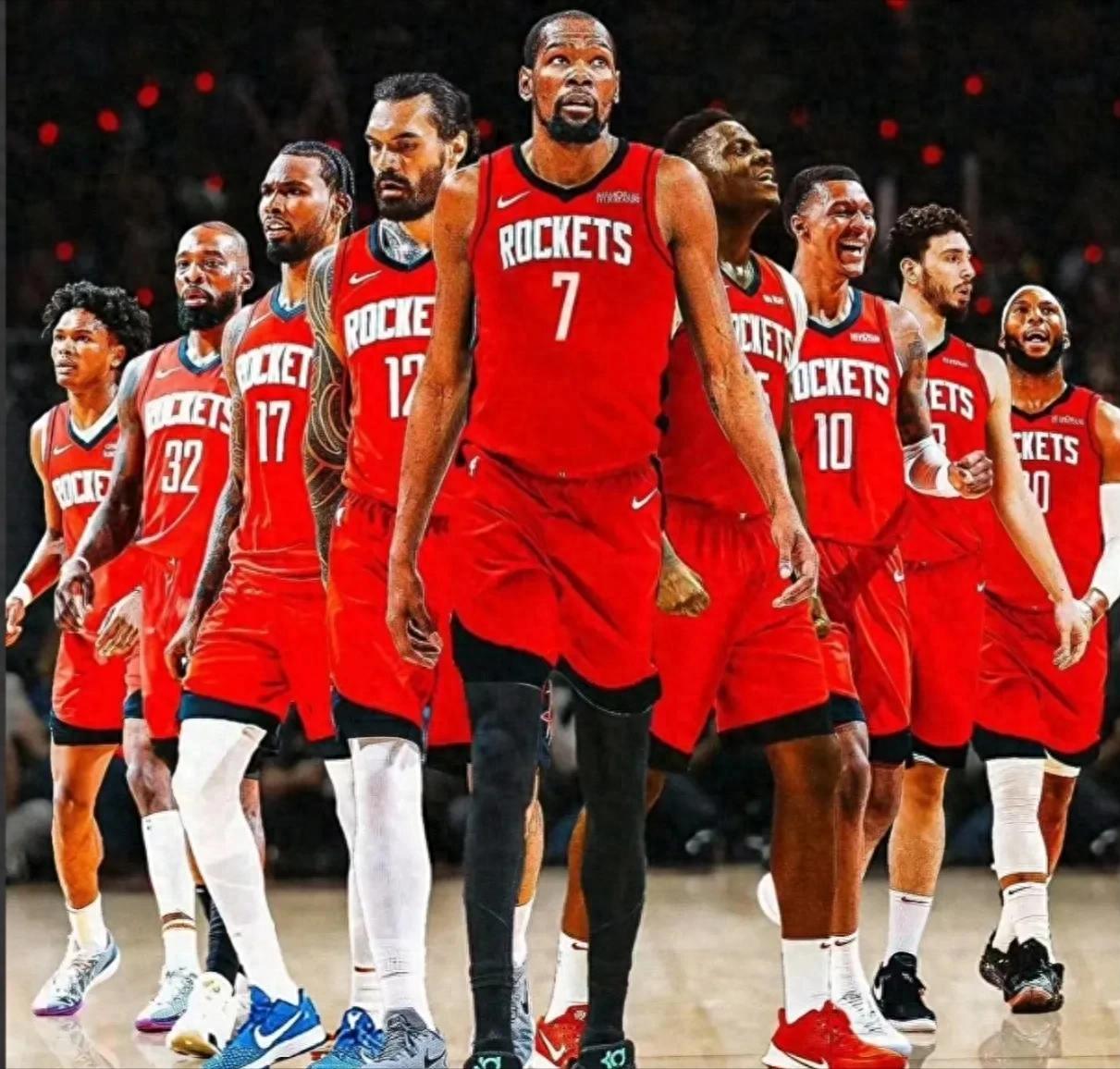 火箭新赛季“三巨头”崛起，杜兰特真心认可年轻核心