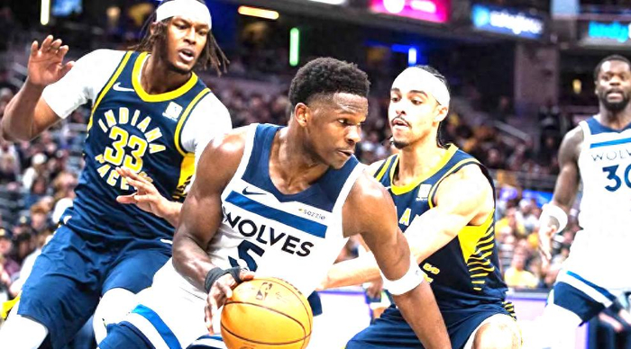 森林狼季前赛心跳剧场，步行者团队篮球碾压险胜