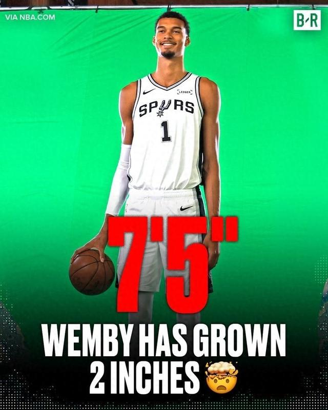 马刺公布文班亚马身高升级引爆全场