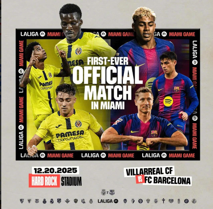 巴萨西甲首次海外开战，迈阿密硬石球场成历史见证