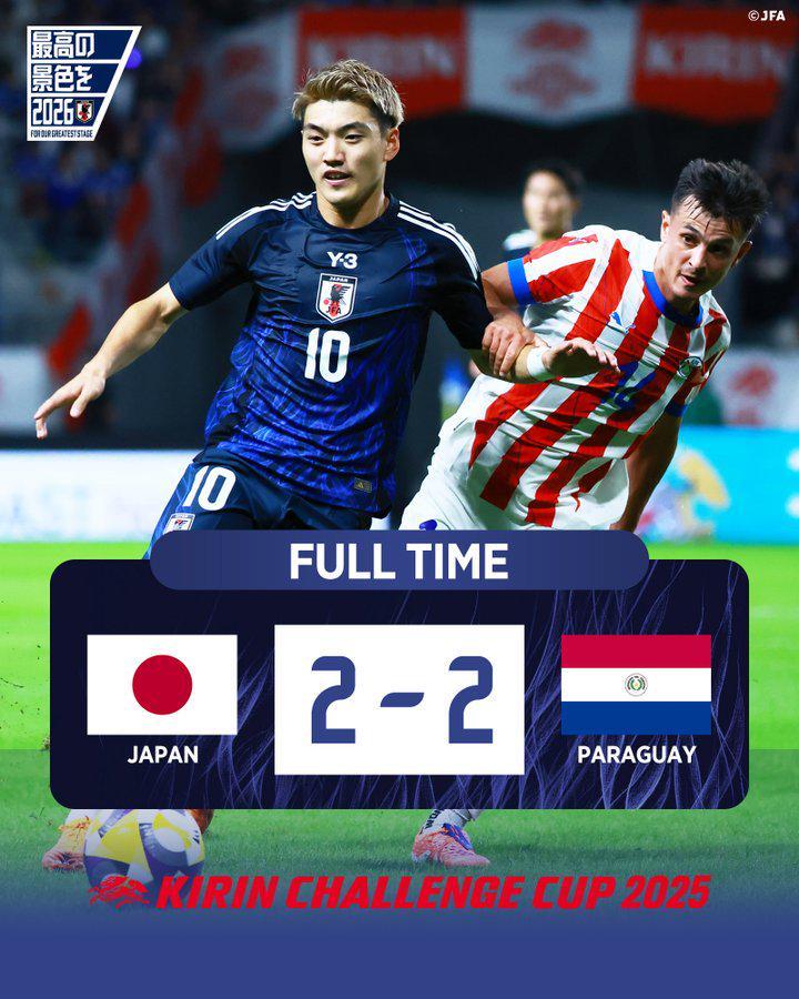 堂安律谈麒麟挑战杯平局：我们被彻底压制了，太让人失望