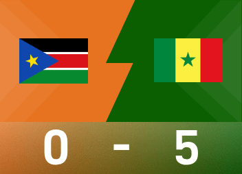 塞内加尔狂扫南苏丹，萨尔爆发两球助球队大胜