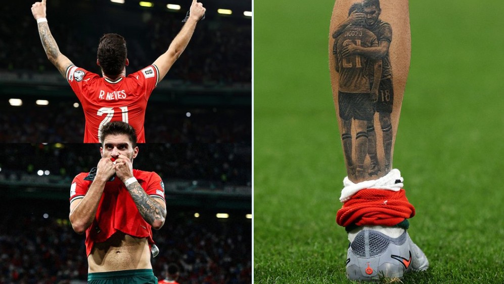 葡萄牙鲁本-内维斯补时绝杀，献上致敬若塔的特殊瞬间