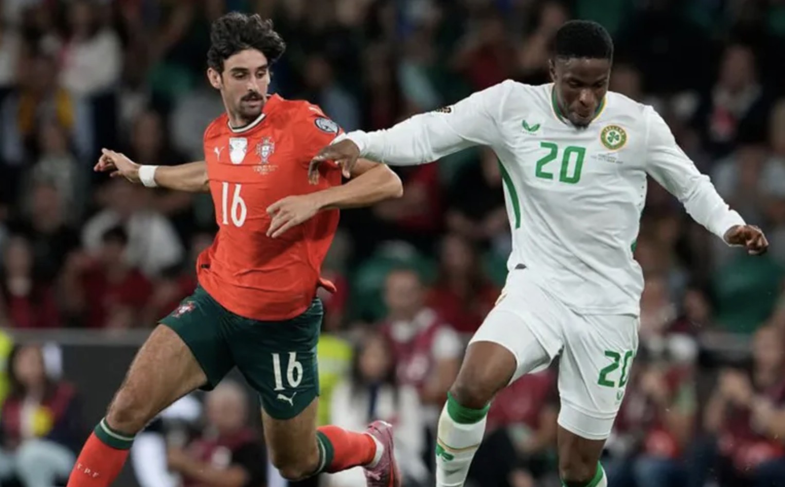 葡萄牙绝杀爱尔兰，特林康关键传中助攻内维斯锁胜局