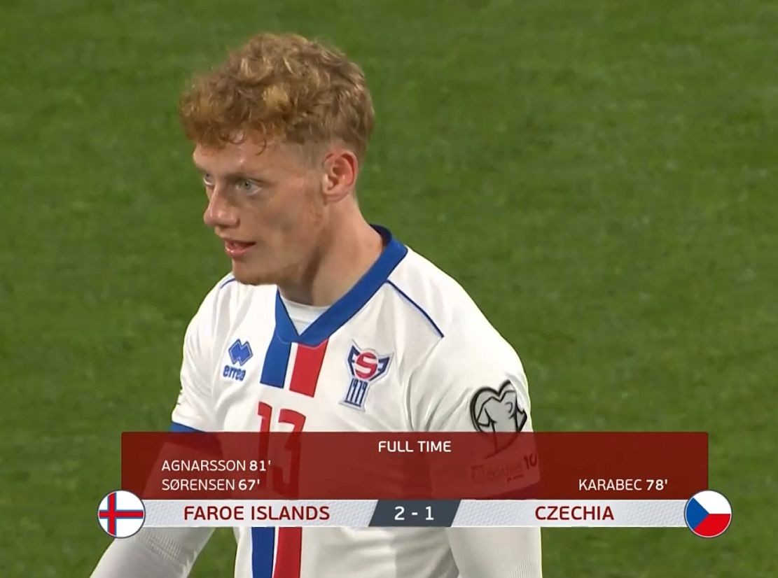 法罗群岛主场逆转捷克 创造欧洲世界杯预选赛大冷门