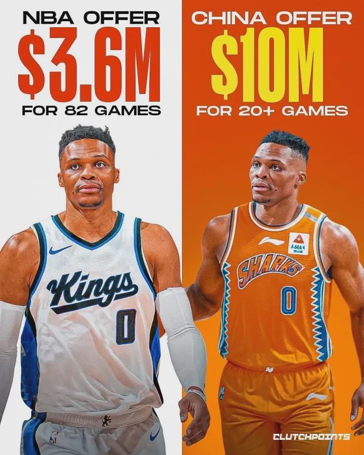 1000万美元半季合同？CBA请威少先掂量掂量敢不敢接