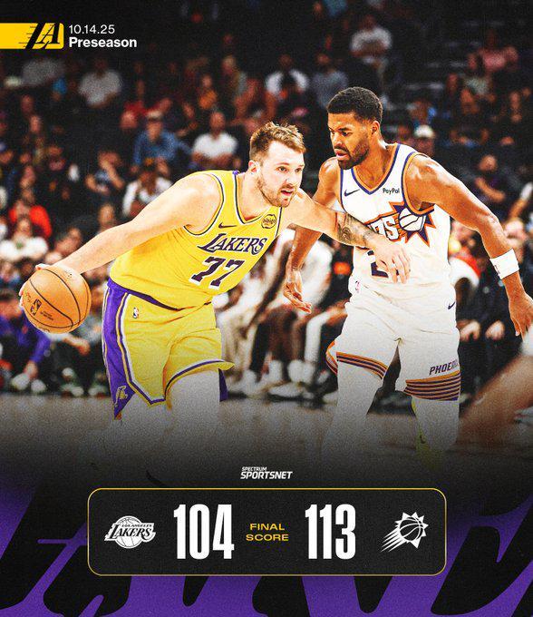 东契奇10中7三分8中4！篮板助攻两开花，湖人104-113输给太阳