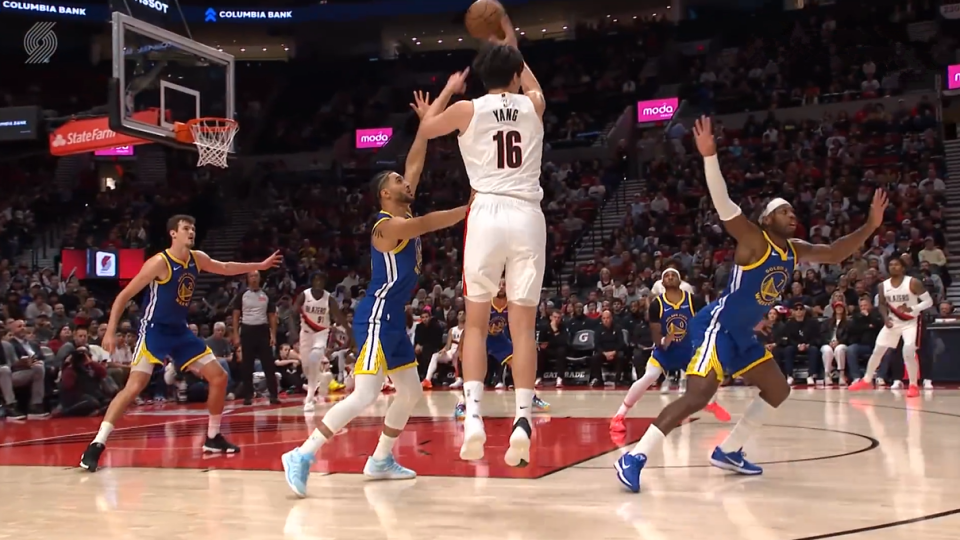 库里28分逆转勇士双杀开拓者，杨瀚森20分钟9分篮板新高显进步