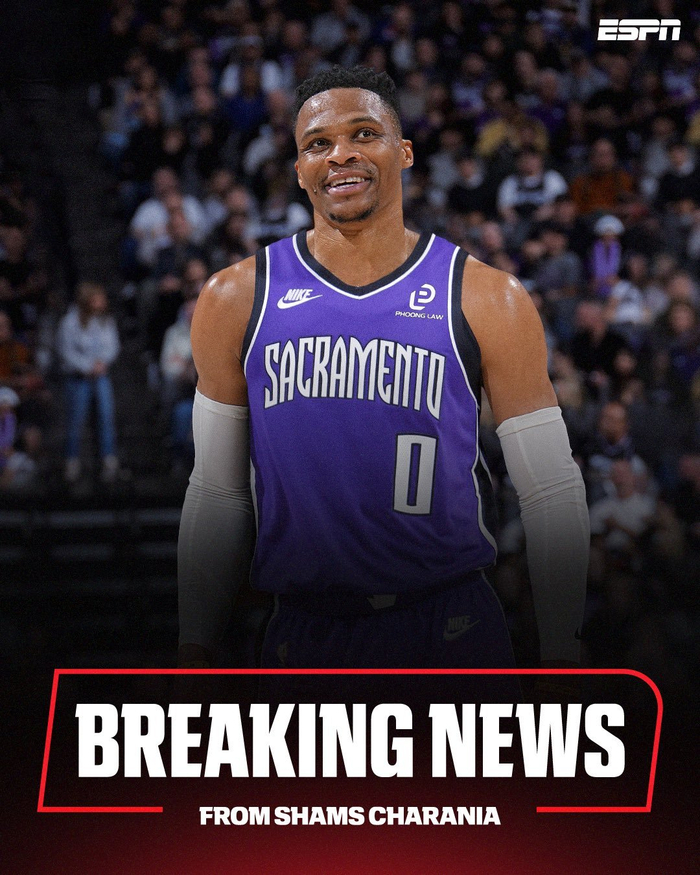 拉塞尔·威斯布鲁克加盟国王，NBA底薪合同仅1年赌未来