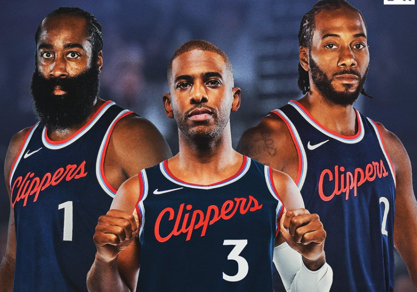 NBA快船队14+3阵容出炉：33.2岁老龄化考验下哈登与科比精神谁顶得住？