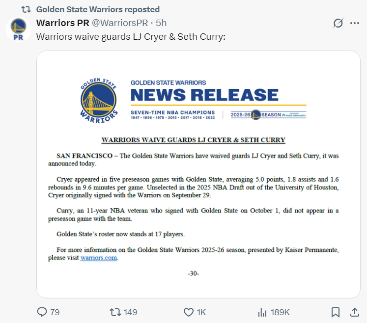 勇士队NBA｜15+3名单尘埃落定：33岁老将7人，能夺冠吗？