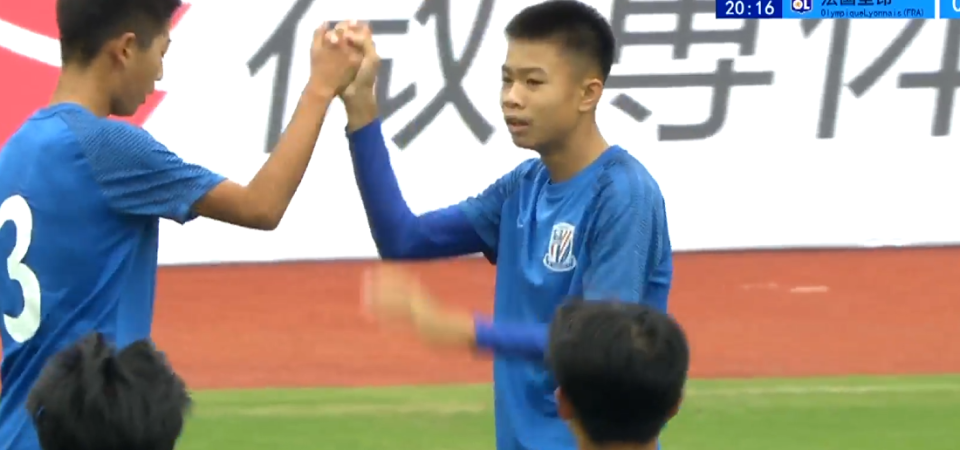 钱潮杯｜申花上半场4比0打爆里昂，U14小将37秒闪击震惊足球圈