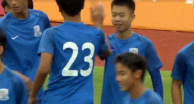 上海申花2比0速燃里昂！U14钱潮杯37秒破门震惊英超球迷