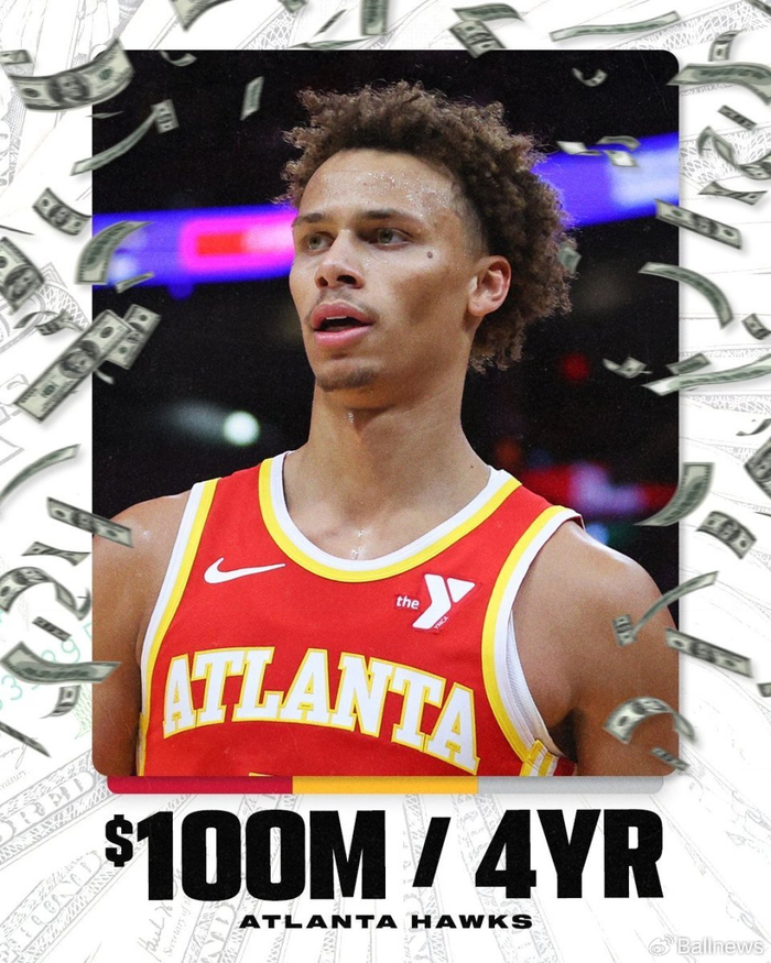 NBA｜老鹰给丹尼尔斯4年1亿美元续约，229次抢断改写历史