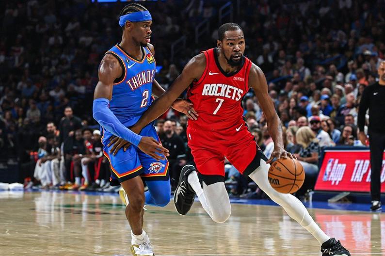 NBA双加时125-124惊心动魄！雷霆险胜火箭拿下赛季首胜