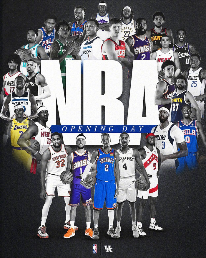 NBA新赛季肯塔基轰炸：27人登陆名单，14年称王数据压倒群雄