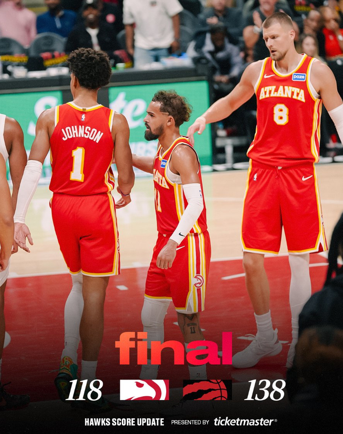 NBA：老鹰118-138惨败猛龙，第三节28-45崩盘暴露防守问题