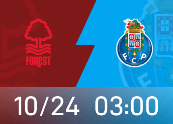 英超诺丁汉森林欧联首秀：戴奇能否终结2连败？10月24日3:00迎战波尔图