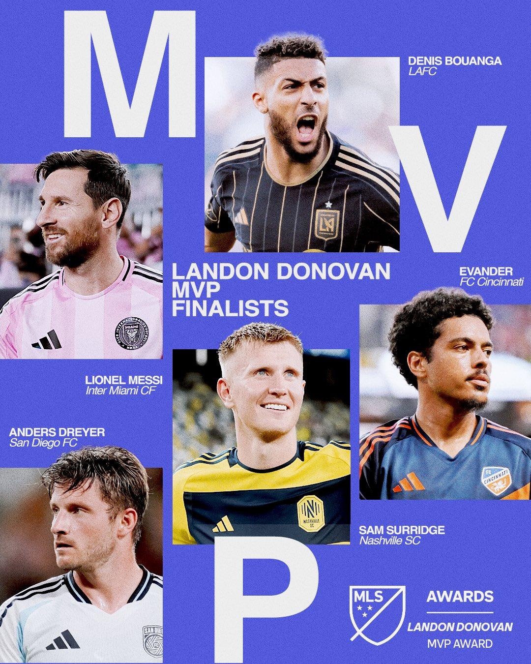 美职联MVP争夺战：梅西28场29球领衔，博安加和苏里奇紧咬战绩