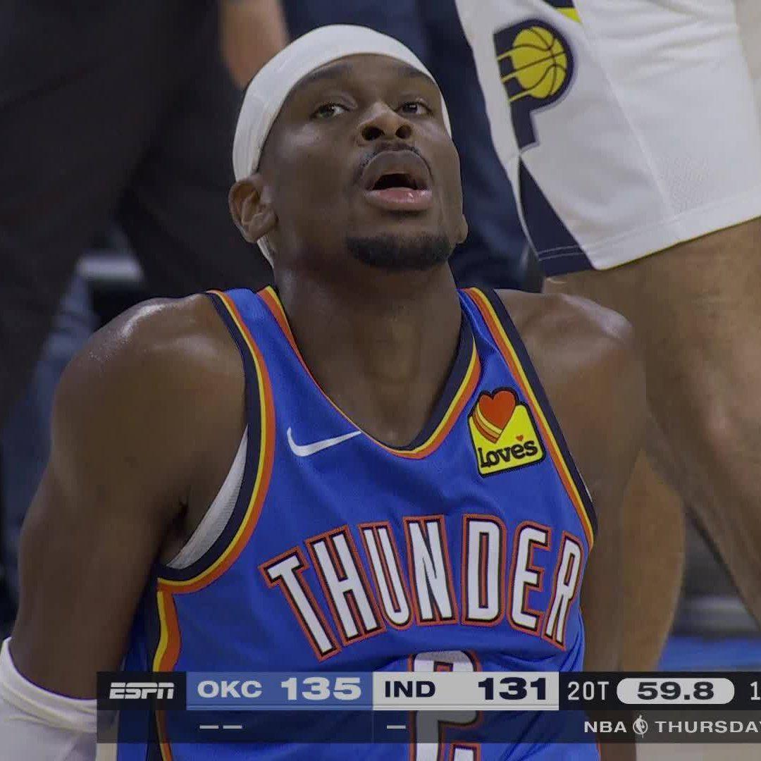 亚历山大55分！NBA雷霆队141-135双加时胜步行者