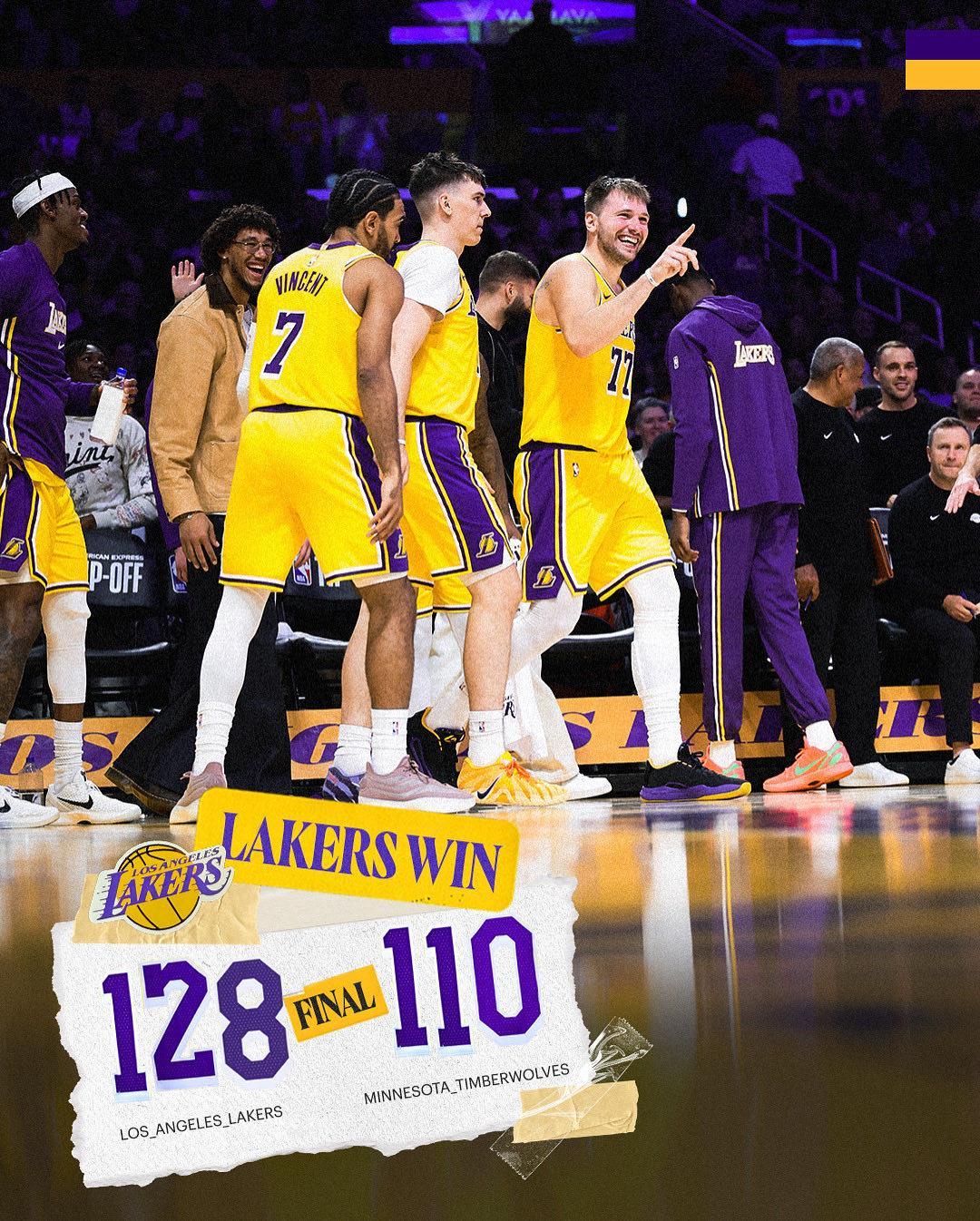 128比110！NBA湖人首胜到手，勒布朗詹姆斯回归前景更亮