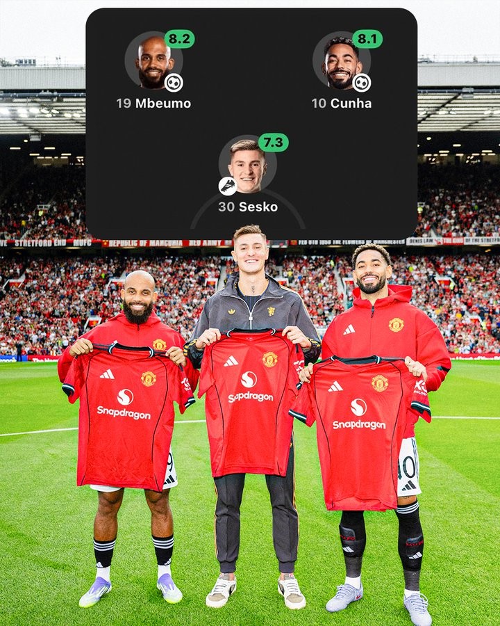 曼联3-0狂虐布莱顿！马特乌斯-库尼亚姆伯莫谢什科三新援闪耀英超