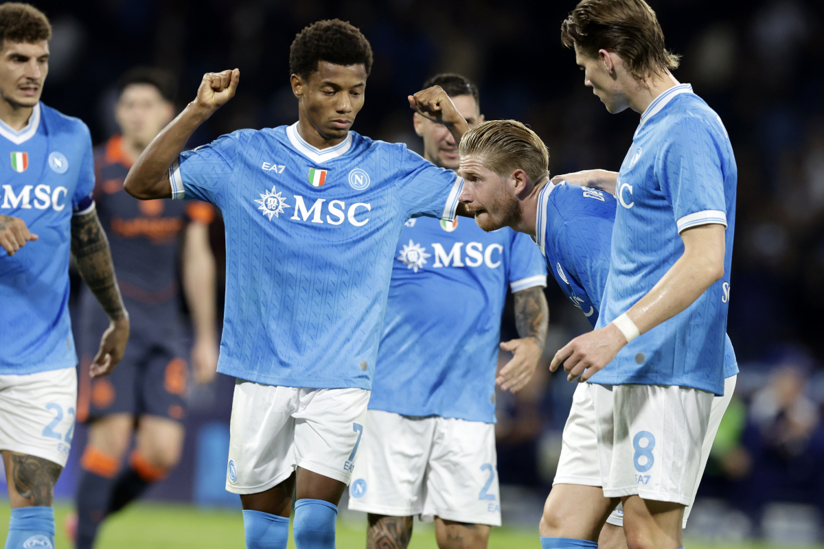 那不勒斯0-1德布劳内伤退，英超巨星肌肉拉伤阴影再现