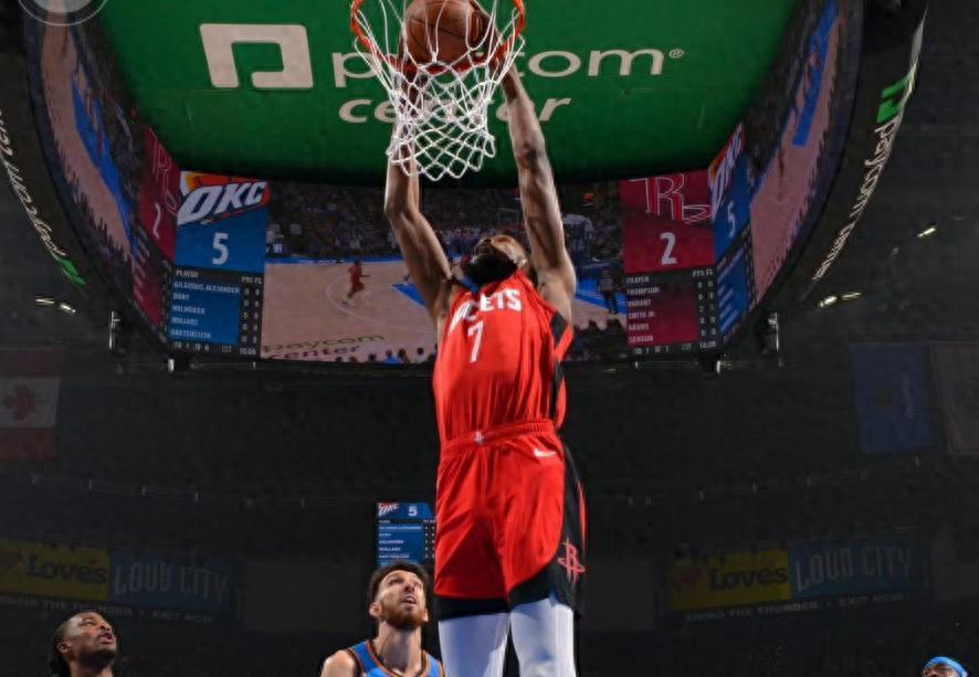 火箭双加时惜败雷霆，申京39+11成最大亮点，杜兰特隐忧暴露