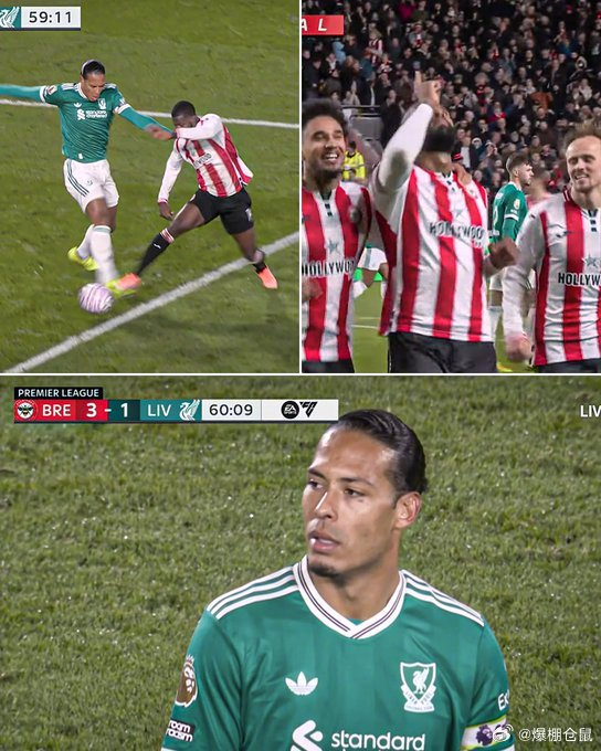 利物浦英超4连败告急！范迪克认队伍问题严重，红军后防成最大软肋