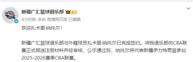 新疆男篮CBA引援看似稳健 实则缺乏杀手锏 26岁纳托尔难挑大梁