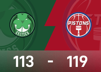 活塞119-113逆袭凯尔特人，康宁汉姆25分8助成最大功臣