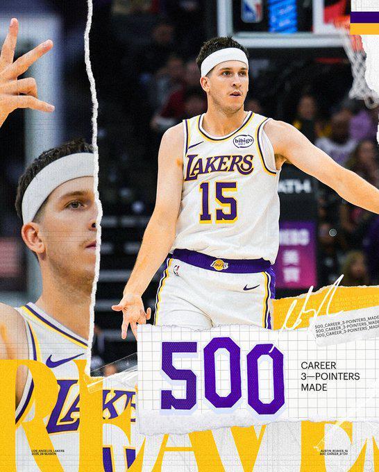 湖人里夫斯三分火力全开，NBA常规赛助球队挺进新高度