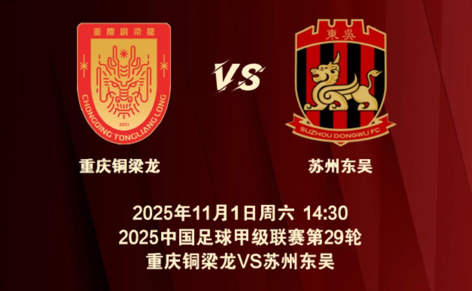 11月1日14:30中甲第29轮：重庆铜梁龙拼图tifo要把主场炸成红海