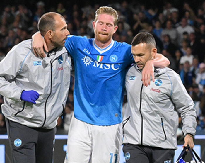 意甲那不勒斯3-1胜国米后风波：德布劳内伤情或缺阵3个月