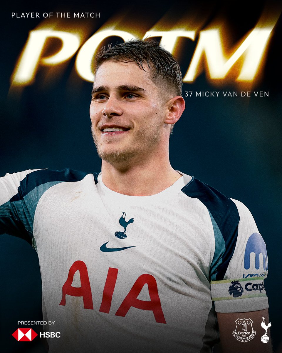 范德芬英超第9轮梅开二度，托特纳姆热刺3-0客胜，75%球迷选他为MVP