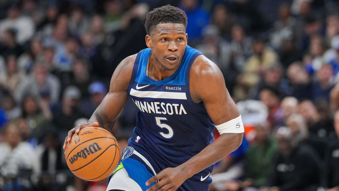 NBA最新劲爆:爱德华兹大腿肌拉伤,将缺阵两周,森林狼小胜印第安纳显压力