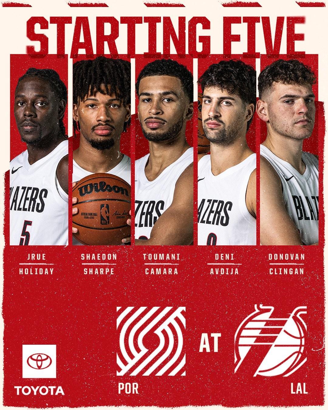 NBA 10:30 首发出炉：克林根带伤顶首发，艾顿和里夫斯领衔湖人