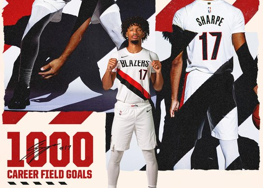 夏普第1000个运动战进球出现在背靠背，开拓者史上最年轻纪录在NBA里炸裂