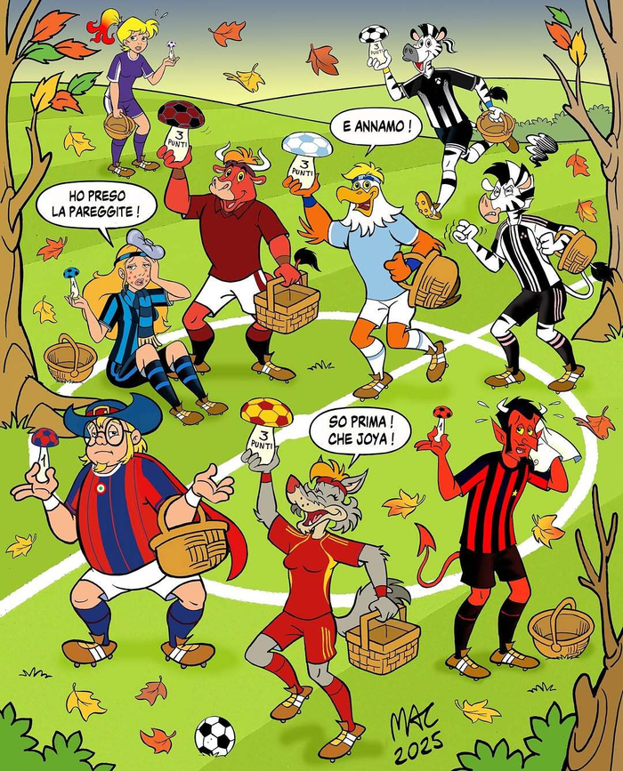 5场画面堪比动画，意甲这轮把现实拍成戏（卡通版观察）