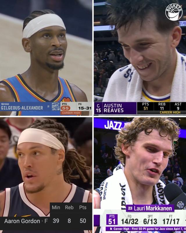 51分轰炸！马尔卡宁领衔爵士，NBA开赛一周竟有4人破50分