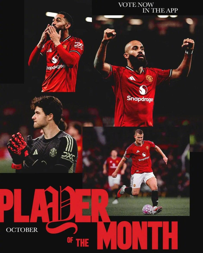 曼联4人角逐10月最佳：3场数据谁在英超有脸面还能带队