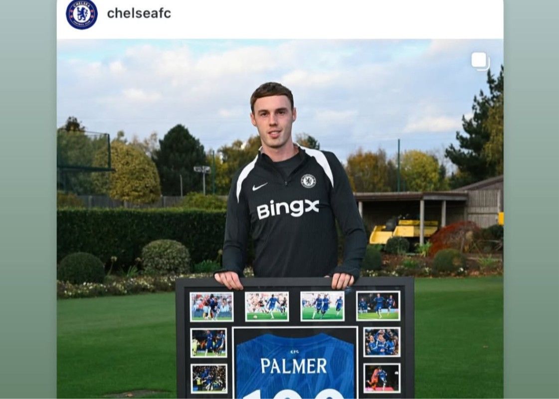 帕尔默晒第100场战袍，英超球迷该庆祝还是犯愁？