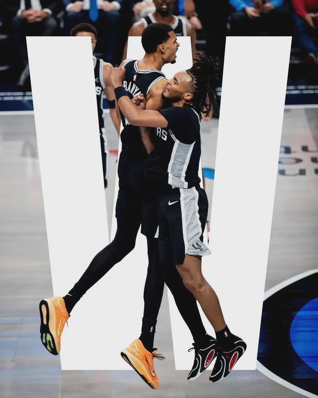 马刺4胜0负登西部第2，文班亚马能抢下NBA常规赛mvp吗？