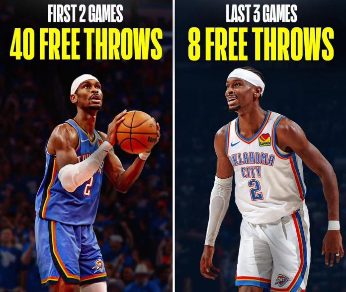 3场只拿8次罚球，sga的新版本能让雷霆队在NBA变得更可怕吗？